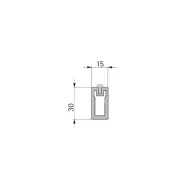 Vamzdis stačiakampis su plastikine apsauga 15x30mm, L4800mm, juoda PHOS