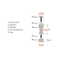 Pakabėlė Pin Hang titanium