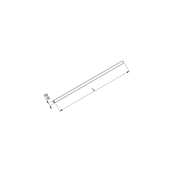 Tube Ø16mm L1500mm chrome