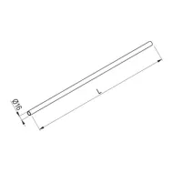 Vamzdis Ø16mm, L3000mm, chromas