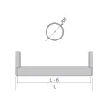 Tube aluminum Ø28mm L2350mm black