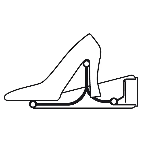 Shoe rack, continuously adjustable