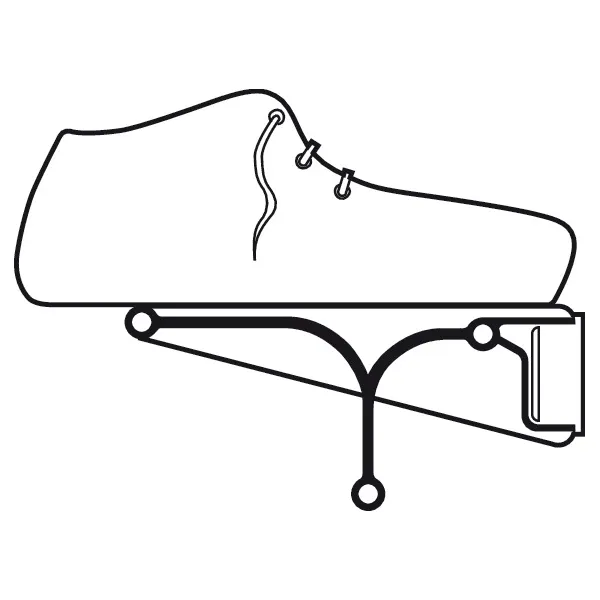 Shoe rack, continuously adjustable