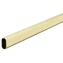 Wardrobe rail OVA, 30x15x1mm, L2500mm, brass plated, clear lacquered