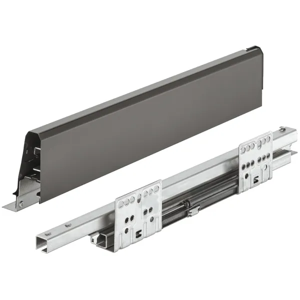 Drawer side runner system, Häfele Matrix Box S35, drawer side height L84mm, load bearing capacity 35kg