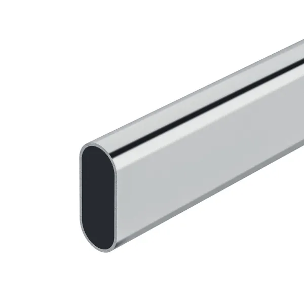 Vamzdis ovalus, 30x15x0,7mm, L3000mm, juoda