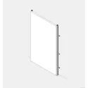 Profilis vertikalus WALK-IN L2606mm, elektrinei sistemai aliuminis MODUS