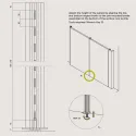 Profilis vertikalus WALK-IN L2606mm, elektrinei sistemai aliuminis MODUS