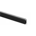 Vamzdis aliuminio ovalus su plastikine apsauga 30x15mm, L2350mm, juoda