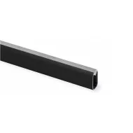 Tube aluminum oval with plastic protection 30x15mm L2350mm black