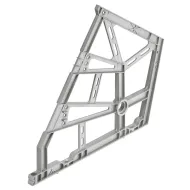 Shoe rack fitting, for shoe cupboards, with 3 compartments