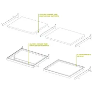Shelf bracket, lateral, for WALK-IN system, L500mm gray MODUS