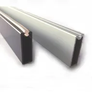 Vamzdis stačiakampis su plastikine apsauga 30x10mm, L3000mm, aliuminis