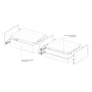 Laikiklis bėgeliams šoninis WALK-IN L500mm, H276mm, pilka