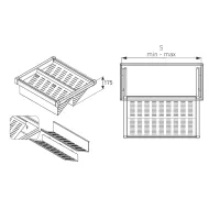 Metal drawer for shoes W800mm with soft closing, white