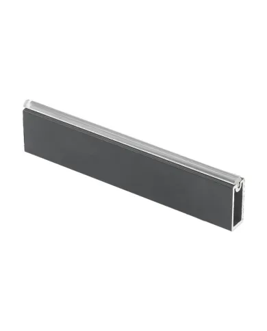 Tube rectangular with gasket 30x8mm L2000mm gray