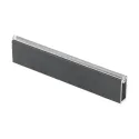 Tube rectangular with gasket 30x8mm L2000mm gray