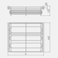 Pull out shoes rack W600mm with soft closing, anthracite