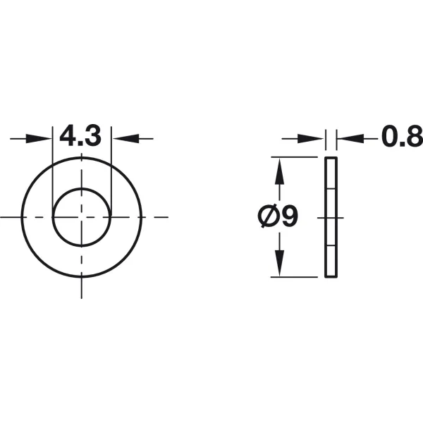 Washer, in compliance with DIN 125