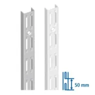 Vertical profile, metal, double W50mm L2000mm aluminum