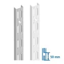 Vertical profile, metal, double W50mm L2000mm white