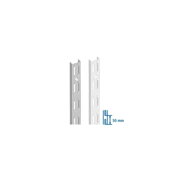 Vertical profile, metal, double W50mm L2000mm black