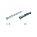 Tvirtinimo varžtai-įvorės 30x6mm, 60x4mm, (18 kpl.)