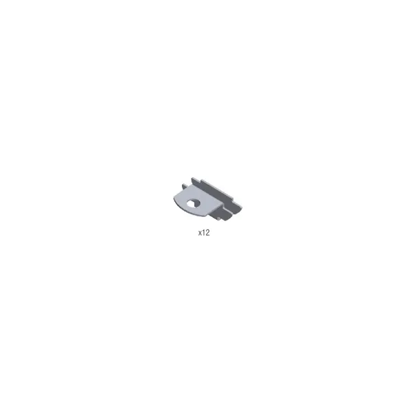 Shelf fixing, U-type, single (12 pcs)