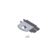 Shelf fixing, U-type, single (12 pcs)
