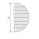 Karuselė 1/2 rato Ø760mm, chromas