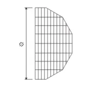 Karuselė 1/2 rato Ø760mm, chromas