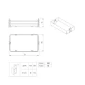 Hook in shelf 1852Y Hyper, for pull out frame 859, W150mm, anthracite