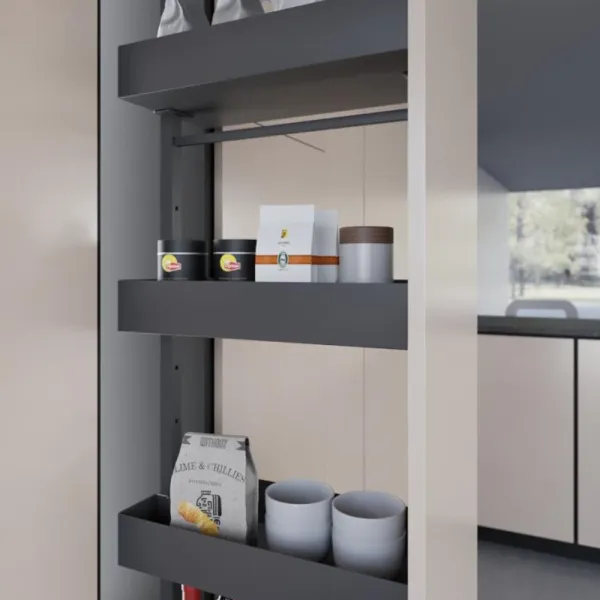 Hook in shelf 1852Y Hyper, for pull out frame 859, W150mm, anthracite