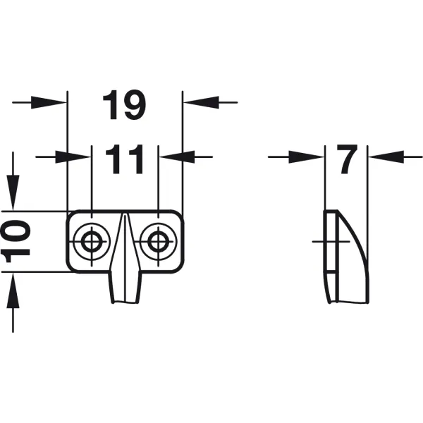 Ribotuvas durelėms L200mm, plastikinis baltas