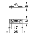 Opening angle restraint, brass, length 200mm
