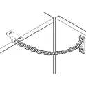 Opening angle restraint, brass, length 200mm