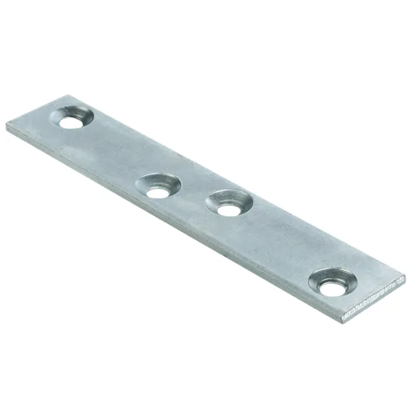 Connecting plates, Steel, with 4 screw holes
