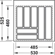 Drawer insert, Universal, height 52mm