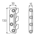 Corner connecting element for bed, zinc-plated