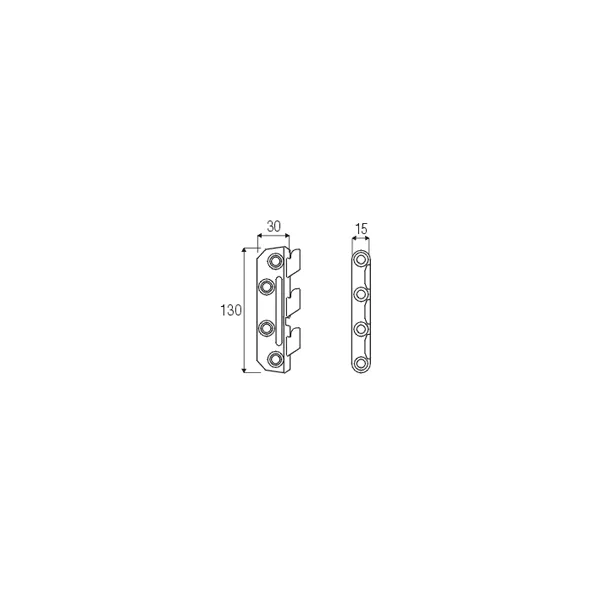 Corner connecting element for bed, zinc-plated