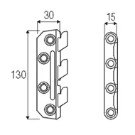Corner connecting element for bed, zinc-plated