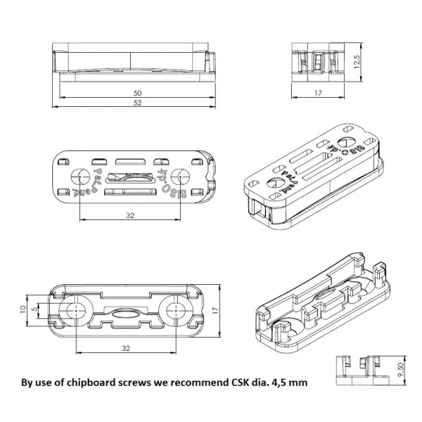 Joint connector "NIGIRI", zinc-plated