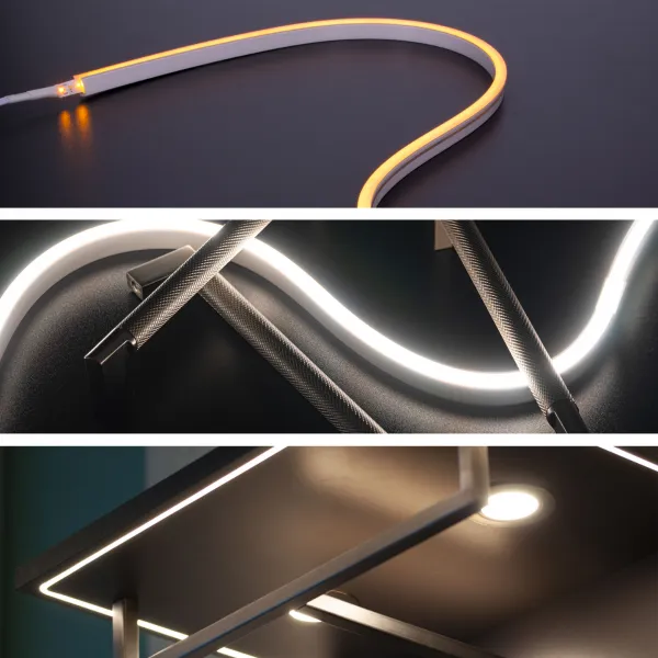 Silicone profile FlexLine, for 8mm LED strip, 10m, white