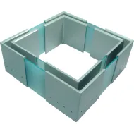 Food storage container insert, for front pull-outs and internal drawer boxes with railing