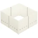 Food storage container insert, for front pull-outs and internal drawer boxes with railing