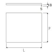 Dėklas aliuminio P600mm, 549x563mm,