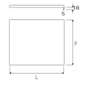 Dėklas aliuminio P800mm, 549x763mm,