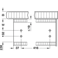 Ironing board, Ironfix, for installation behind drawer front panel