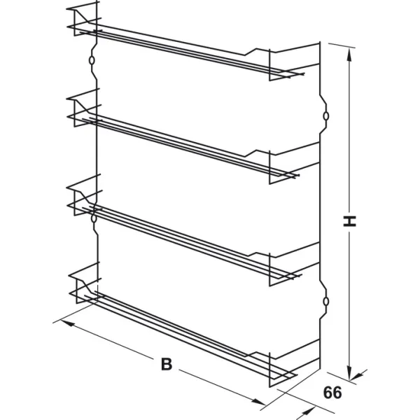 Spice rack, steel chrome plated