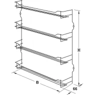 Spice rack, steel chrome plated